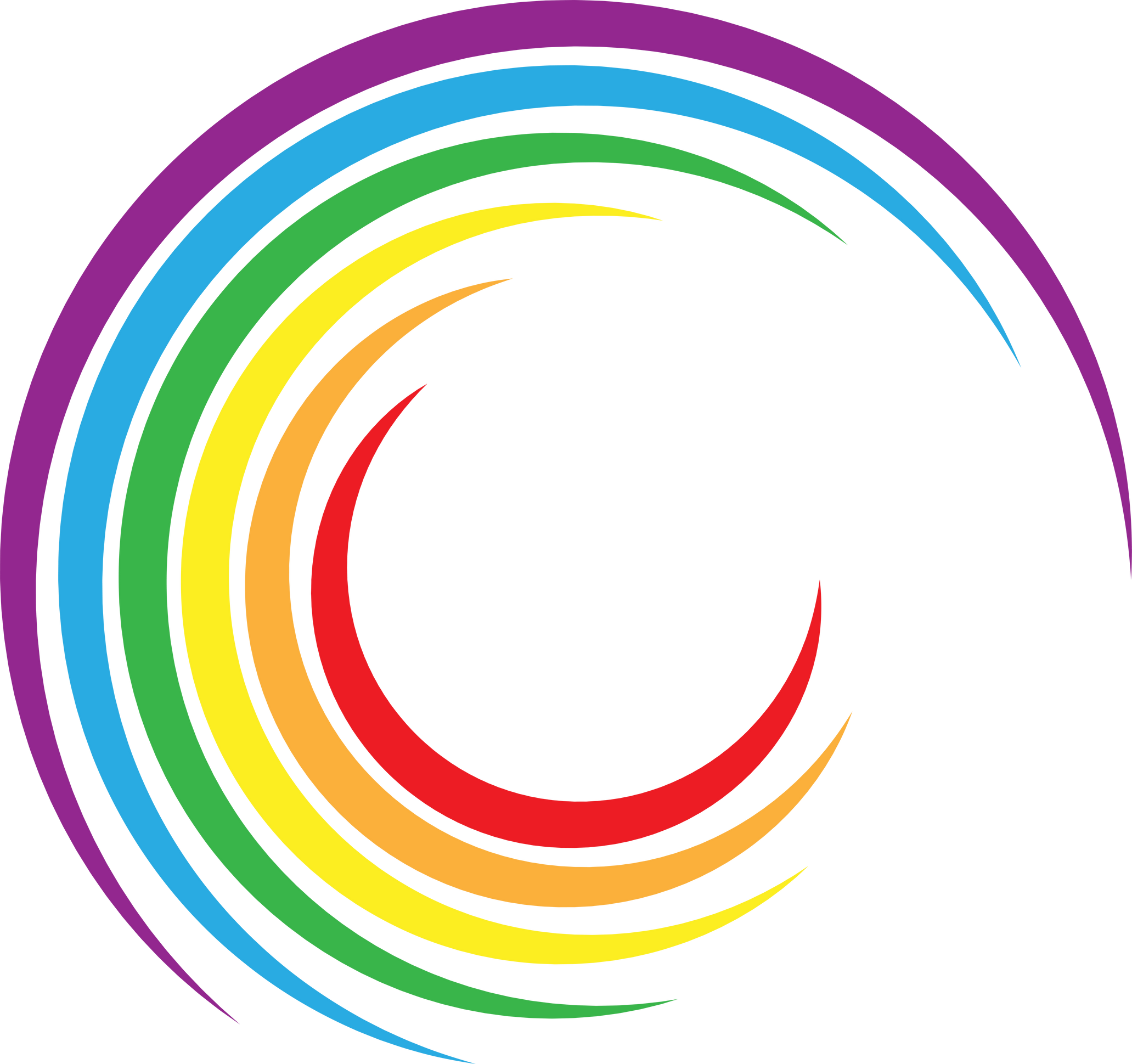 LGBT rainbow color in line stripe circle logo