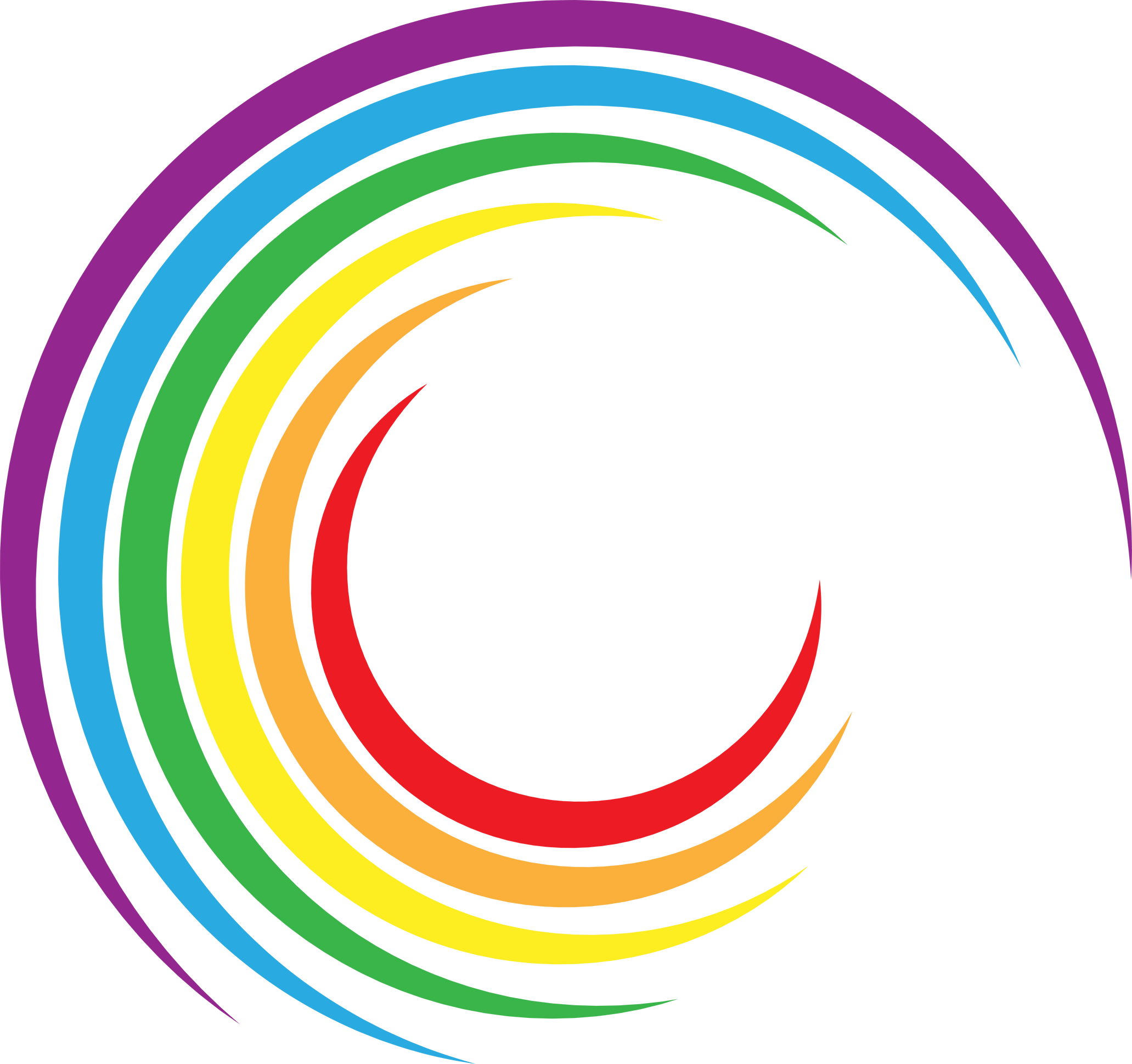 LGBT rainbow color in line stripe circle logo